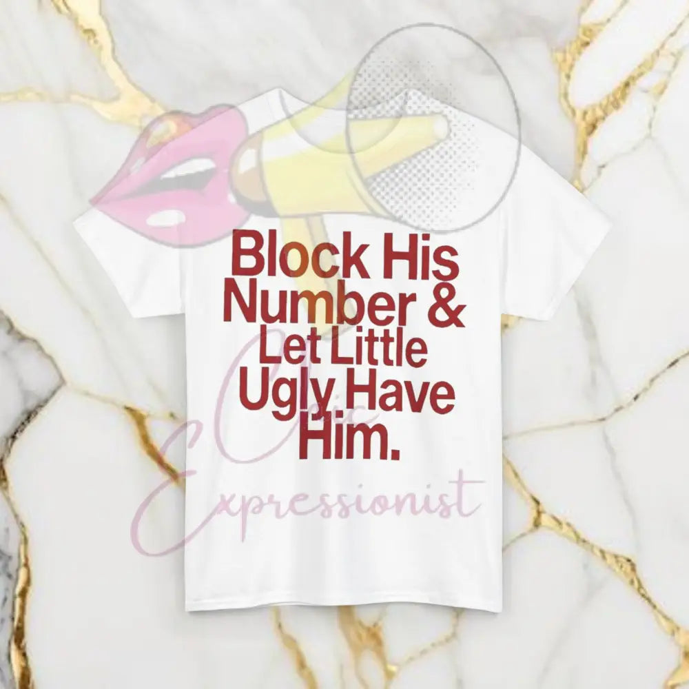 Block His Number T-Shirt White / S