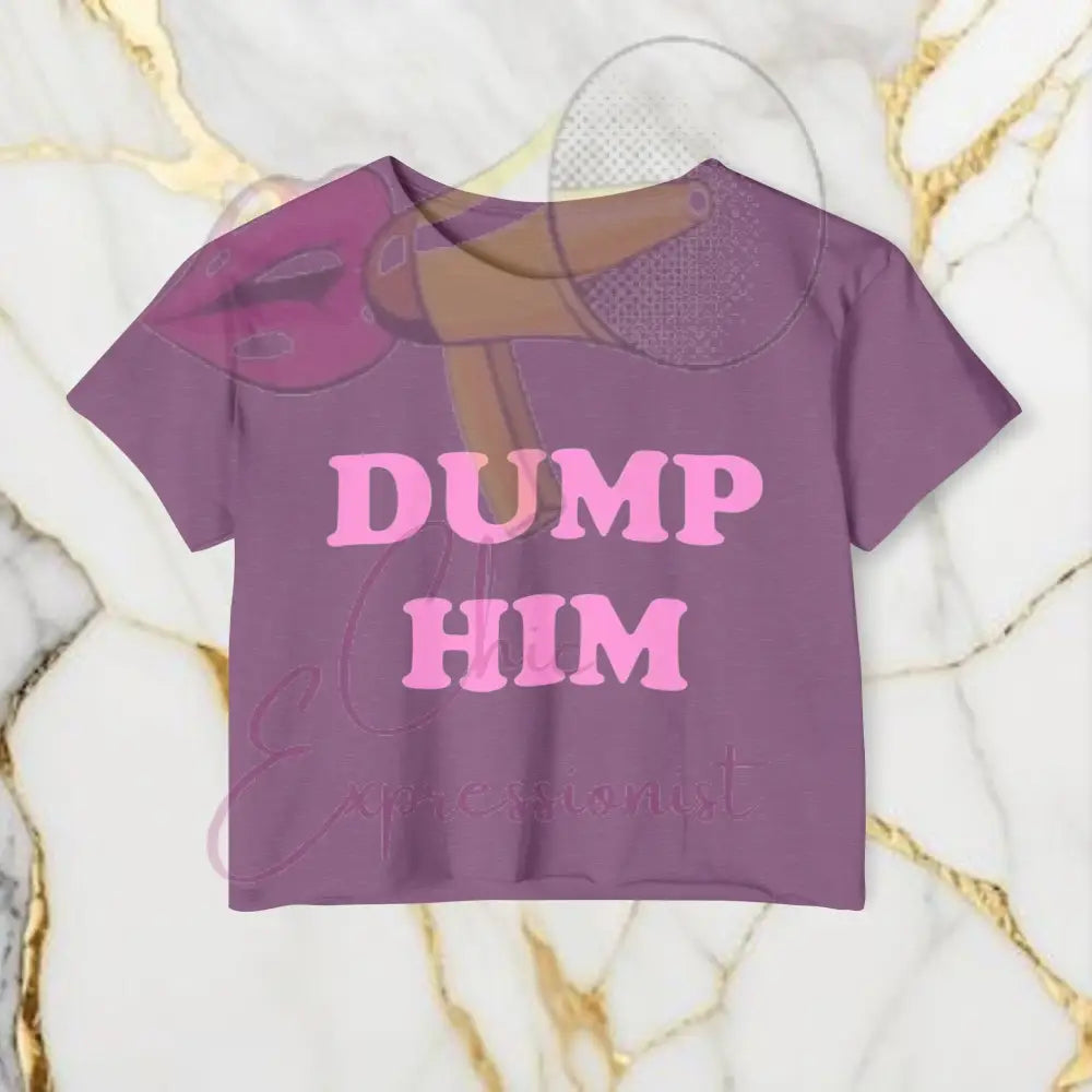 Dump Him Crop Top Shiraz / Xs T-Shirt