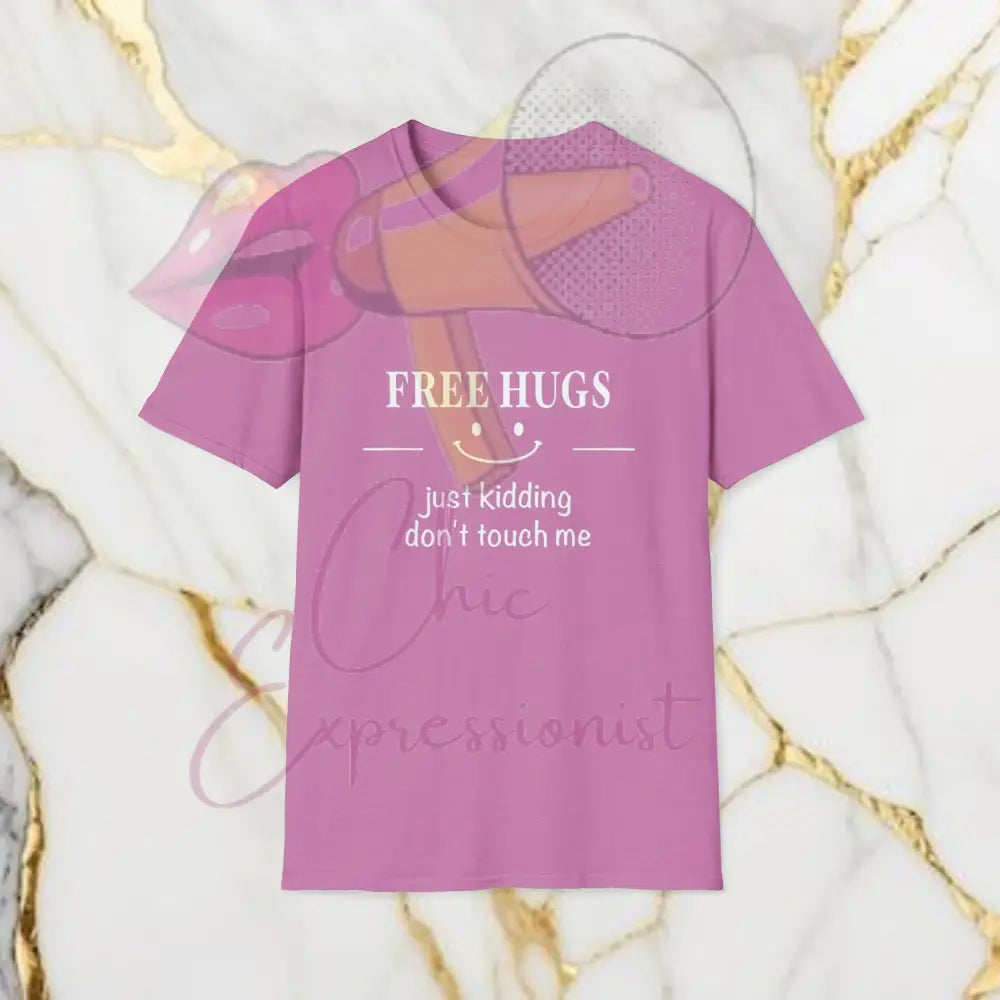 Free Hugs T-Shirt Heather Radiant Orchid / S