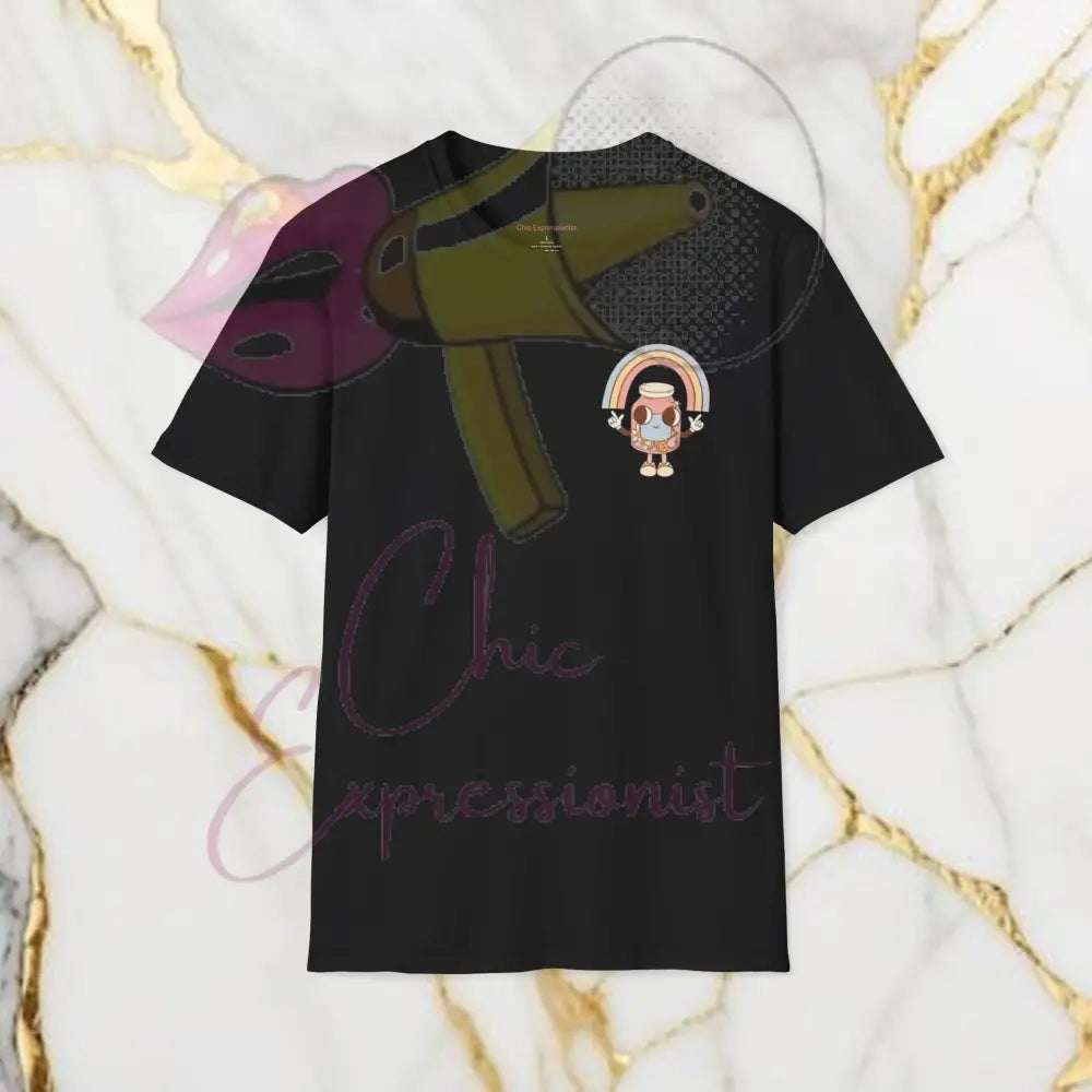 Front/Back Med T-Shirt Black / Xs