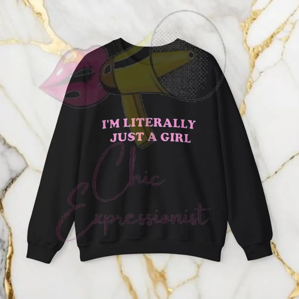 Just A Girl Sweatshirt S / Black