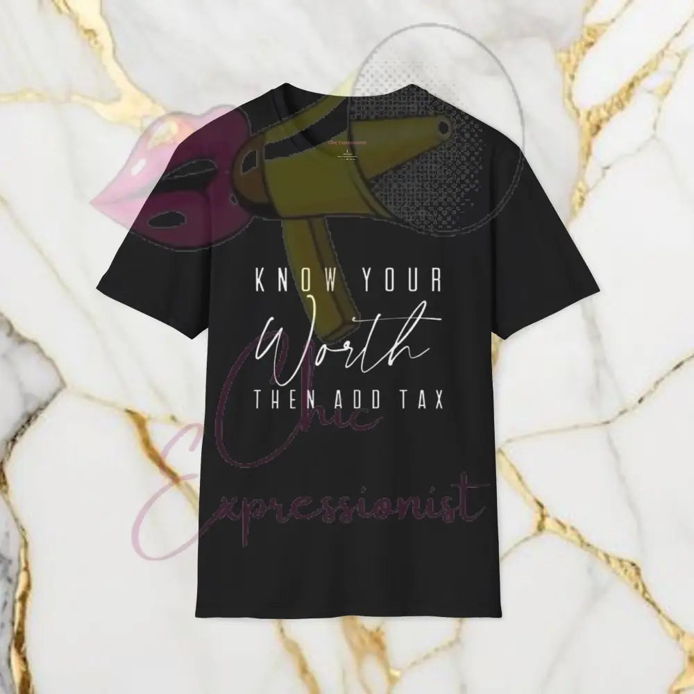 Know Your Worth T-Shirt Black / Xs