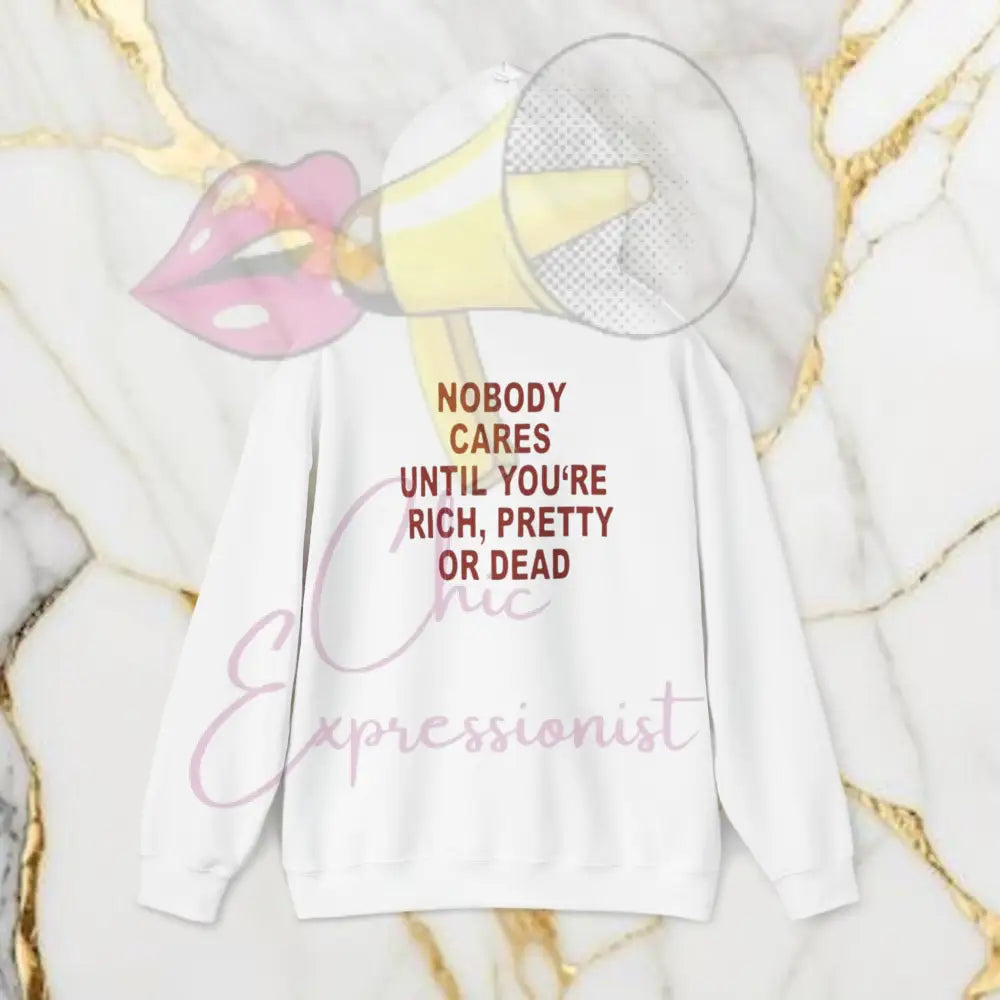 Nobody Cares Hoodie White / S