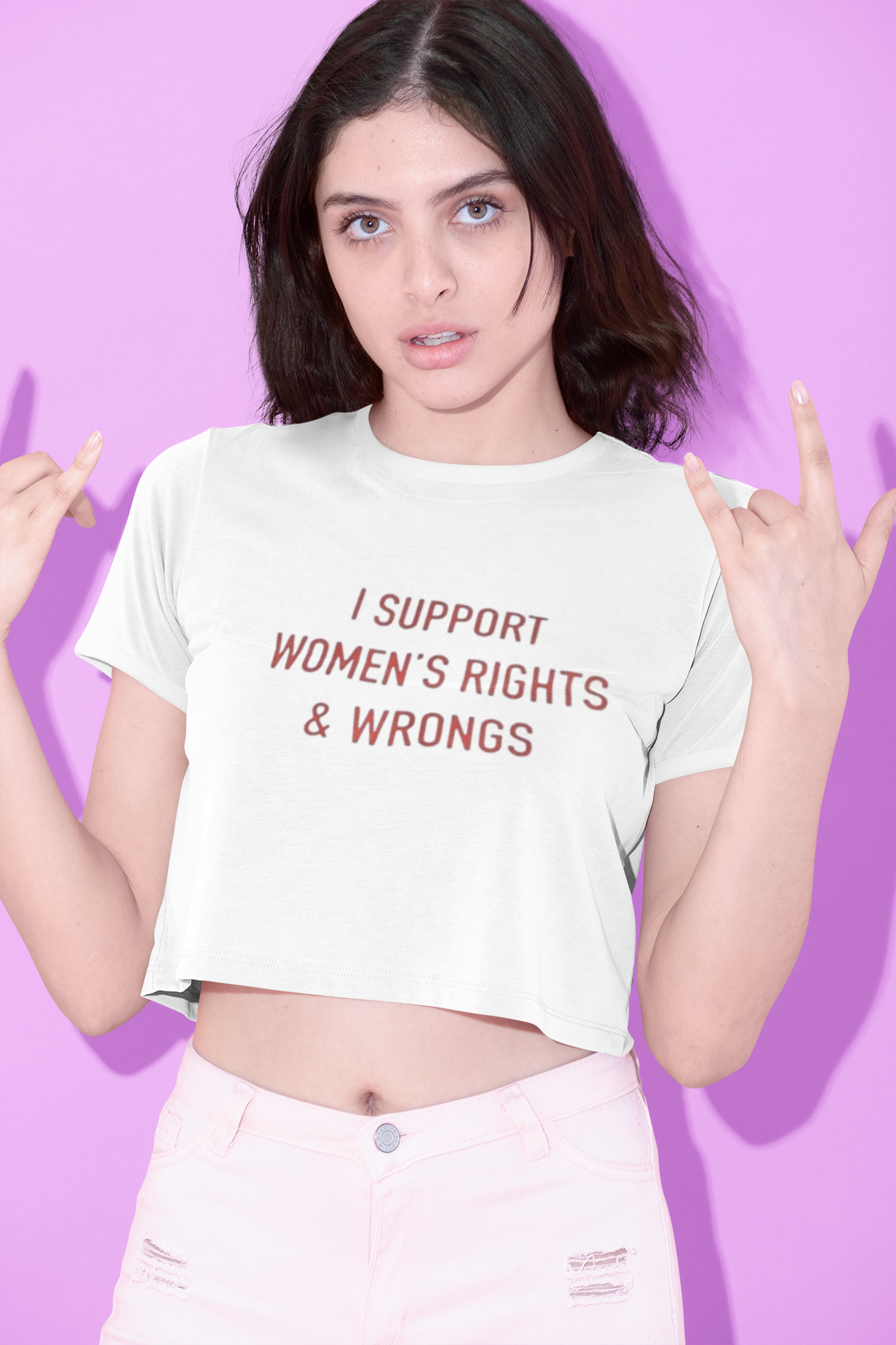 Women’s Rights Attitude Tee Crop Top
