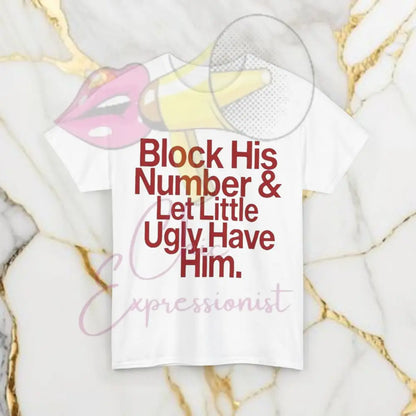 Block His Number T-Shirt White / S