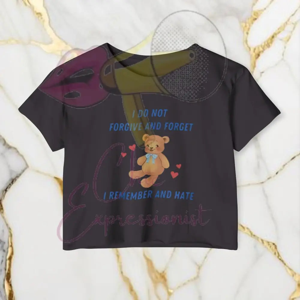 Forgive & Forget Crop Top Black / Xs T-Shirt
