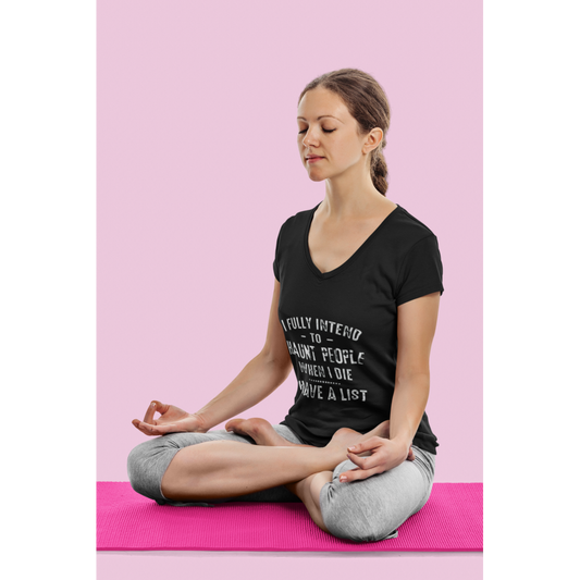 Vintage Haunt V-Neck Humor T-shirt