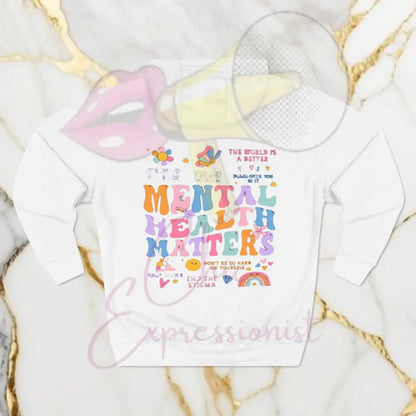 Front/Back Mental Health Matters Hoodie White / S