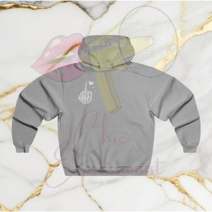 Middle Finger Hoodie Grey / S