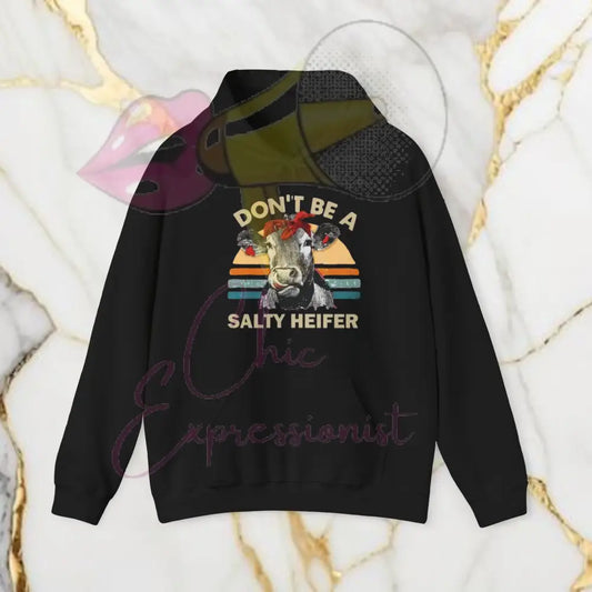 Salty Heifer Hoodie Black / S